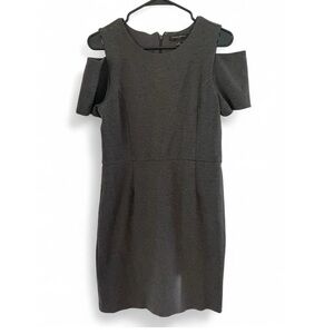 Banana Republic Charcoal Cold Shoulder Mini Dress